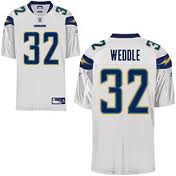San Diego Chargers #32 Eric Weddle Jerseys white