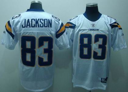 San Diego Chargers #83 Vincent Jackson jerseys White