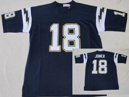San Diego Chargers 18 Charlie Joiner dk blue Throwback Jersey