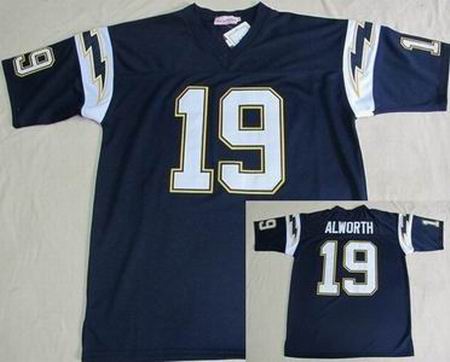 San Diego Chargers 19 Lance Alworth dk blue Throwback Jerseys