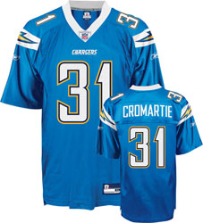 San Diego Chargers 31# Antonio Cromartie blue