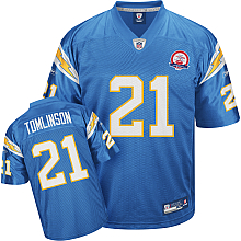 San Diego Chargers AFL 50th Anniversary #21 LaDainian Tomlinson Team Color baby blue