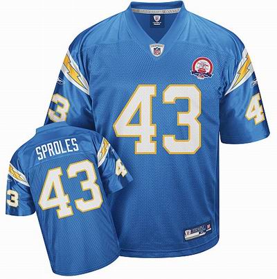 San Diego Chargers AFL 50th Anniversary 43# Darren Sproles Team Color