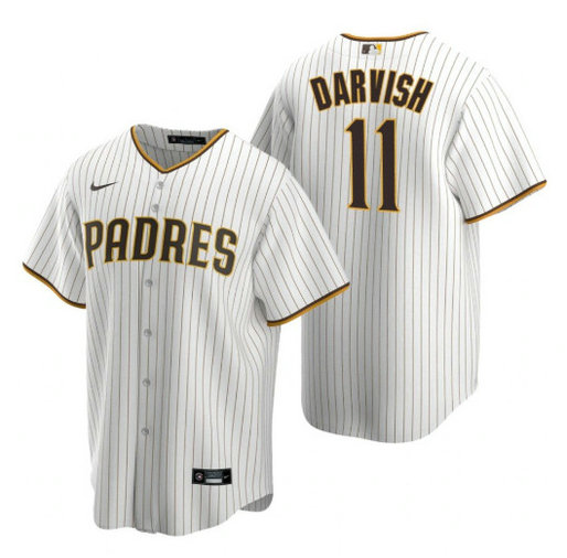 San Diego Padres #11 Yu Darvish White Home Coolbase Jersey