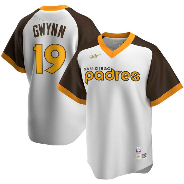 San Diego Padres #19 Tony Gwynn San Nike Home Cooperstown Collection Player MLB Jersey White