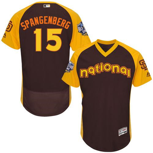 San Diego Padres 15 Cory Spangenberg Brown Flexbase Authentic Collection 2016 All-Star National League Baseball Jersey