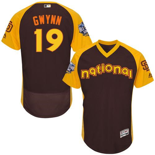 San Diego Padres 19 Tony Gwynn Brown Flexbase Authentic Collection 2016 All-Star National League Baseball Jersey