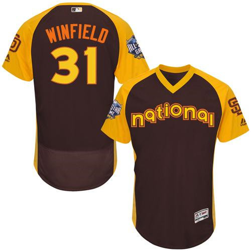 San Diego Padres 31 Dave Winfield Brown Flexbase Authentic Collection 2016 All-Star National League Baseball Jersey