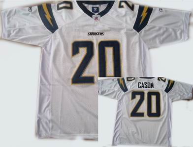 San Diego chargers 20 Antoine Cason white jerseys