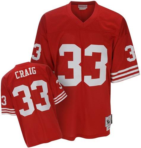 San Francisco 49ers #33 Roger Craig Authentic Mitchell & Ness Throwback Jerseys