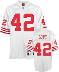 San Francisco 49ers #42 Ronnie Lott white Throwback