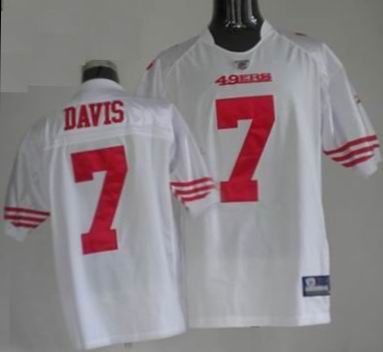 San Francisco 49ers #7 DAVIS Jersey white