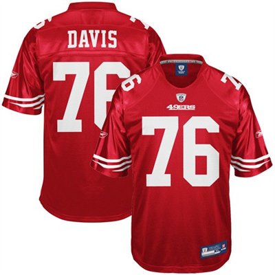 San Francisco 49ers #76 Anthony Davis Jerseys Red