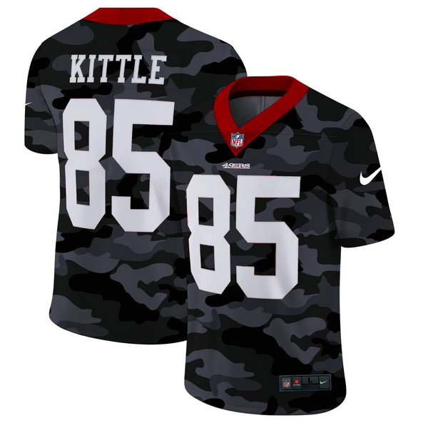 San Francisco 49ers #85 George Kittle Men's Nike 2020 Black CAMO Vapor Untouchable Limited Stitched NFL Jersey