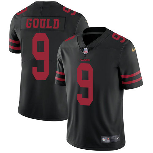 San Francisco 49ers #9 Robbie Gould Black Nike NFL Vapor Untouchable Jersey