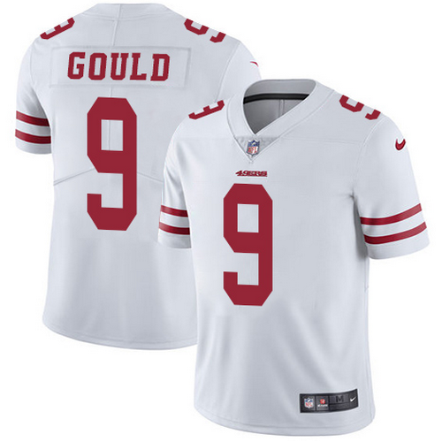 San Francisco 49ers #9 Robbie Gould White Nike NFL Road Vapor Untouchable Jersey