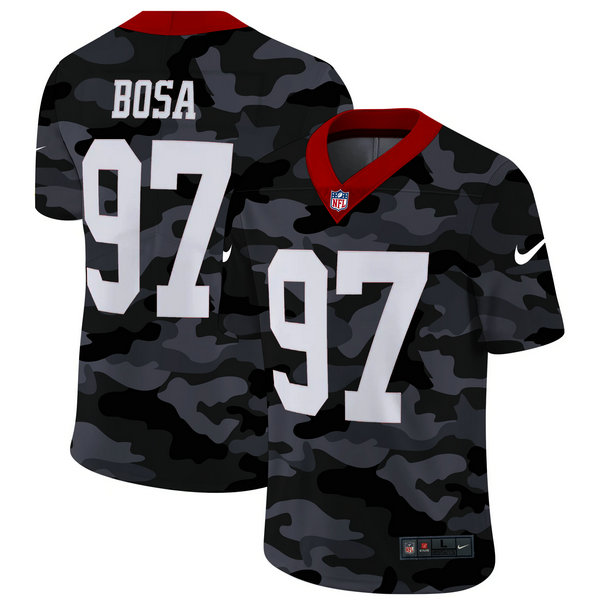 San Francisco 49ers #97 Nick Bosa Men's Nike 2020 Black CAMO Vapor Untouchable Limited Stitched NFL Jersey