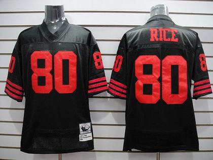 San Francisco 49ers 80# J.Rice Throwback Jersey black
