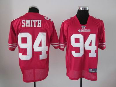 San Francisco 49ers 94 Justin Smith red jerseys