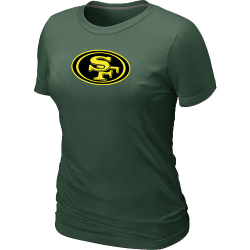 San Francisco 49ers Neon Logo Charcoal Women's  D.Green T-shirt