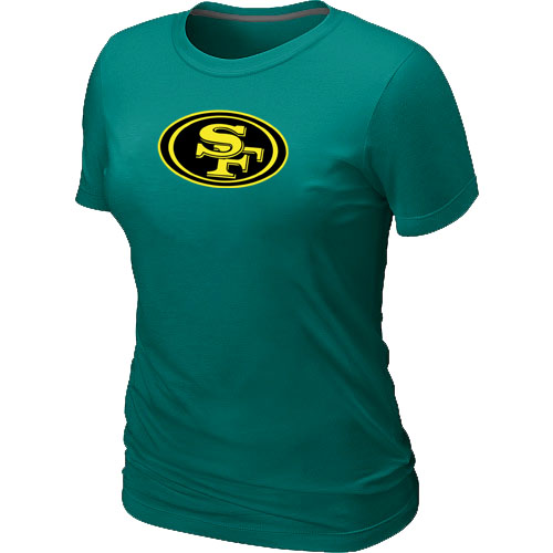 San Francisco 49ers Neon Logo Charcoal Women's  L.Green T-shirt