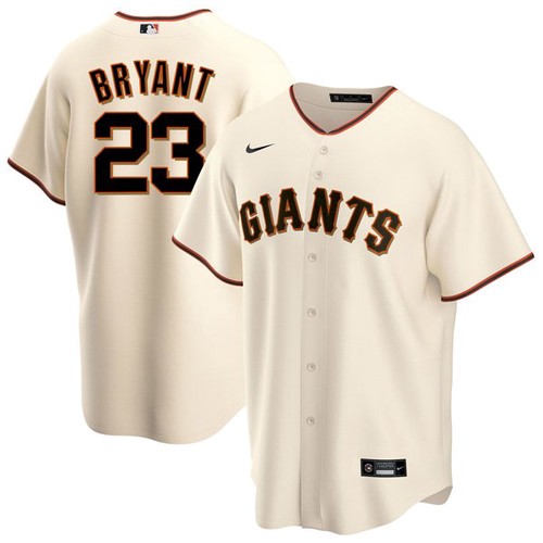 San Francisco Giants #23 Kris Bryant Men's Nike Cream Home Game MLB Jersey