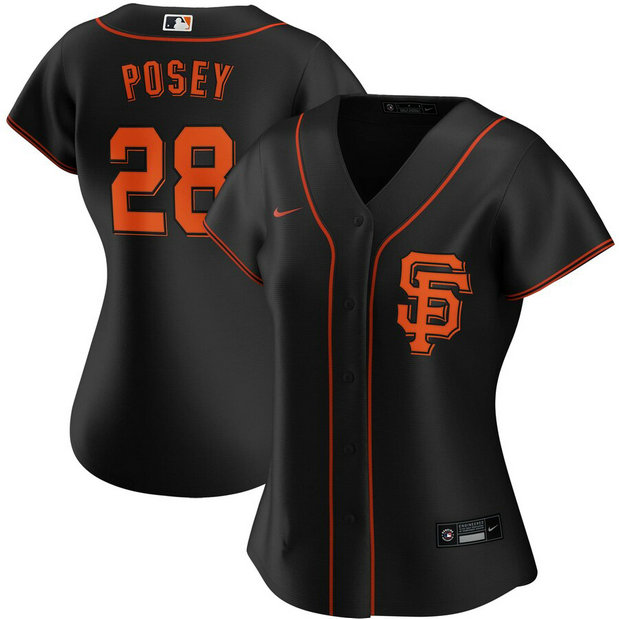 San Francisco Giants #28 Buster Posey Nike Women's Alternate 2020 MLB Player Jersey Black
