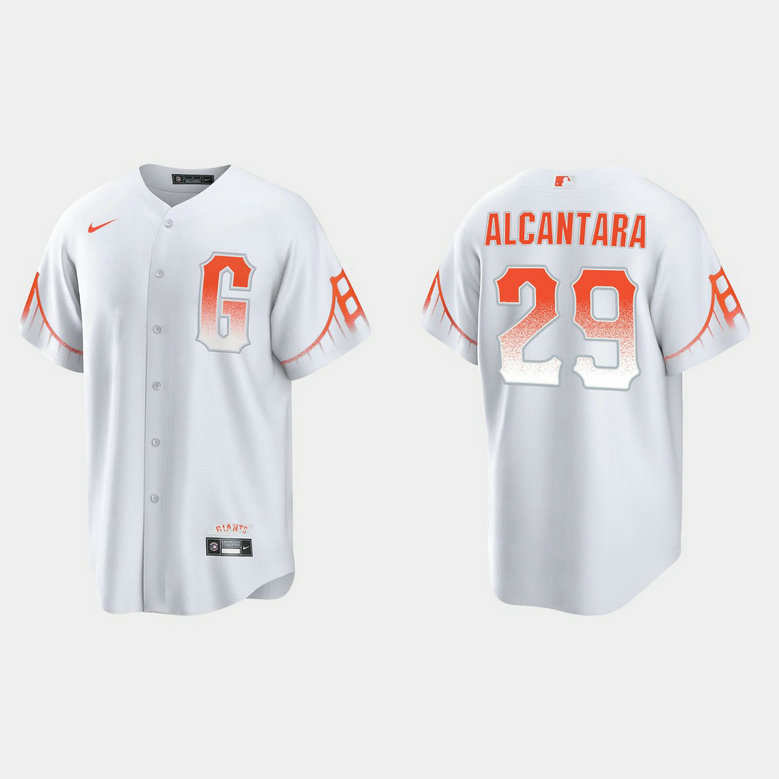San Francisco Giants #29 Arismendy Alcantara Men's 2021 City Connect White Fan's Version Jersey