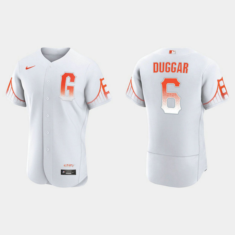 San Francisco Giants #6 Steven Duggar Men's 2021 City Connect Authentic White Jersey