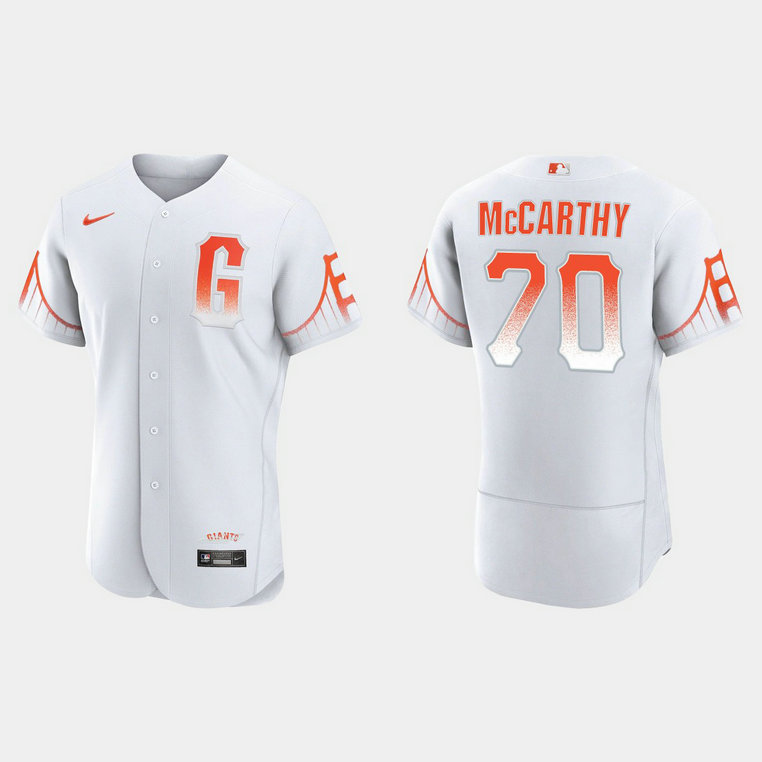 San Francisco Giants #70 Joe Mccarthy Men's 2021 City Connect Authentic White Jersey