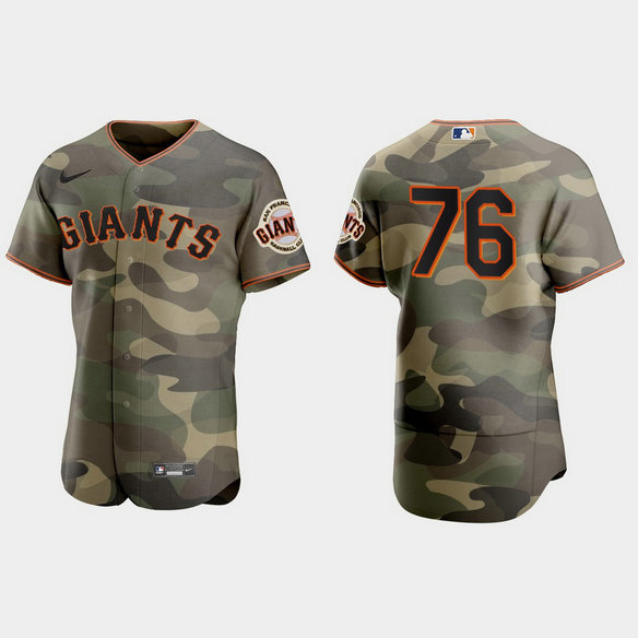 San Francisco Giants #76 Jarlin Garcia Men's Nike 2021 Armed Forces Day Authentic MLB Jersey -Camo