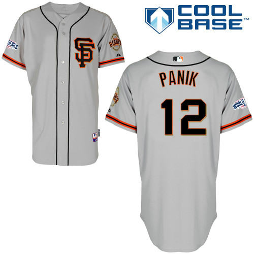 San Francisco Giants 12 PANIK gray mlb jerseys 2014 World Series PATCH