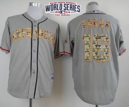 San Francisco Giants 16 Angel Pagan Grey USMC 2014 World Series Patch Stitched MLB Baseball Jersey