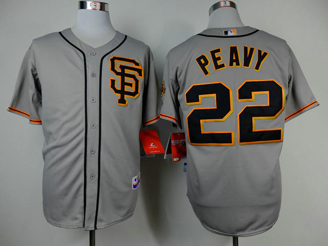 San Francisco Giants 22 PEAVY gray Cool Base Jersey