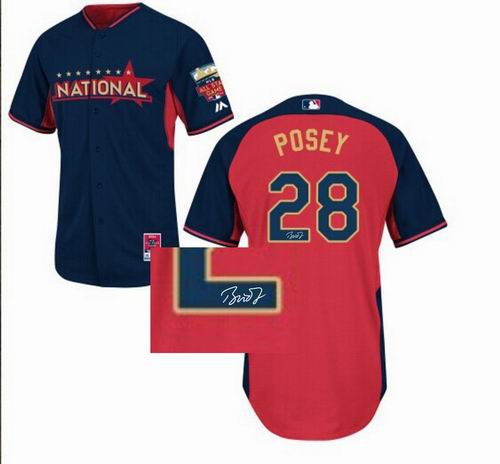 San Francisco Giants 28# Buster Posey National League 2014 All Star Signature Jersey