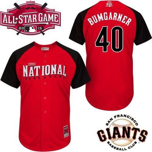 San Francisco Giants 40 Madison Bumgarner Red 2015 All-Star National League Baseball Jersey