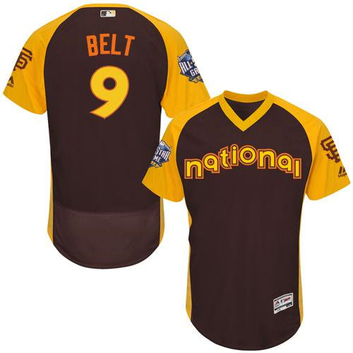San Francisco Giants 9 Brandon Belt Brown Flexbase Authentic Collection 2016 All-Star National League Baseball jerseys