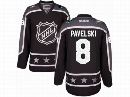 San Jose Sharks #8 Joe Pavelski Black Pacific Division 2017 All-Star NHL Jersey