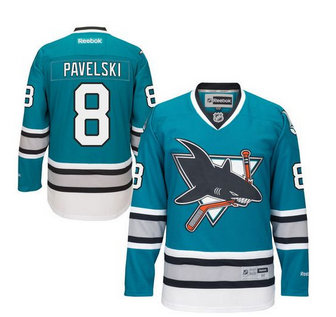 San Jose Sharks 8 Joe Pavelski Teal 25th Anniversary NHL Jersey