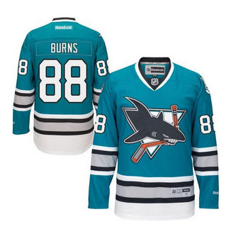 San Jose Sharks 88 Brent Burns Teal 25th Anniversary NHL Jersey