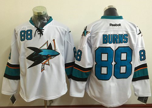 San Jose Sharks 88 Brent Burns White NHL Jersey