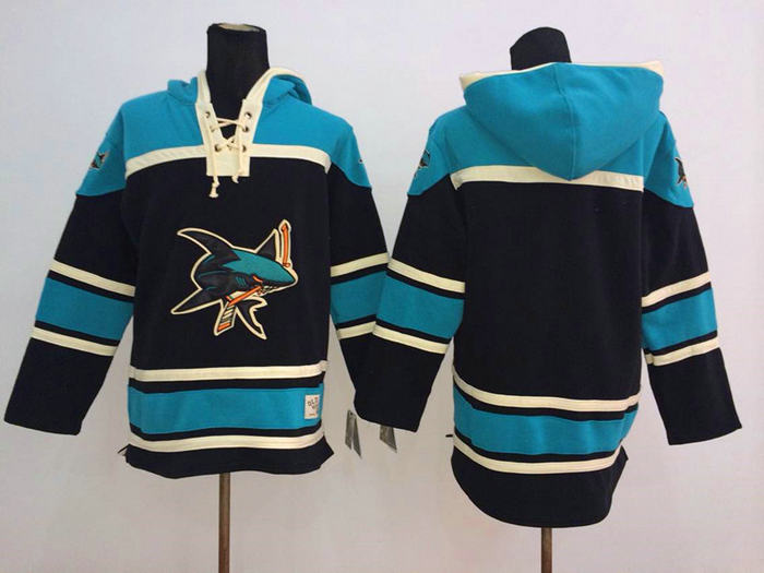 San Jose Sharks blank blank with blue NHL hockey hoddies