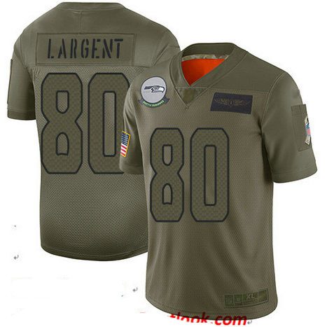 Seahawks #80 Steve Largent Camo Youth Stitched Football Limited 2019 Salute to Service Jersey