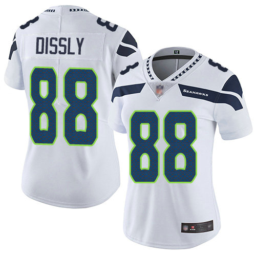 Seahawks #88 Will Dissly White Women's Stitched Football Vapor Untouchable Limited Jersey