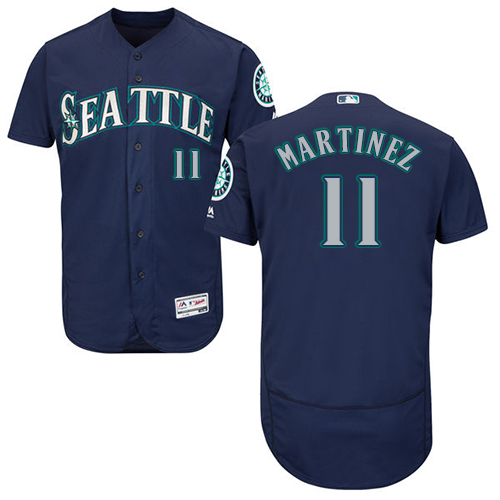 Seattle Mariners #11 Edgar Martinez blue Flexbase Collection Jersey