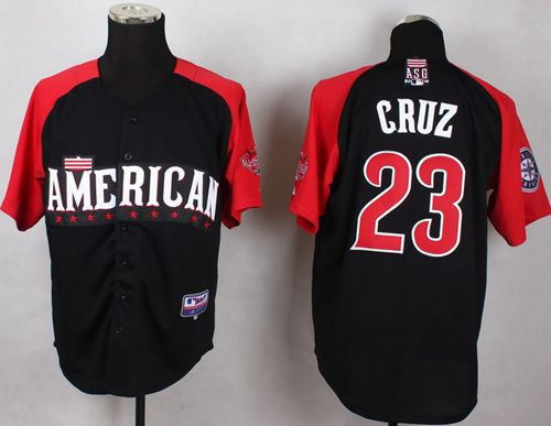 Seattle Mariners 23 Nelson Cruz Black 2015 All-Star American League Baseball Jerseys