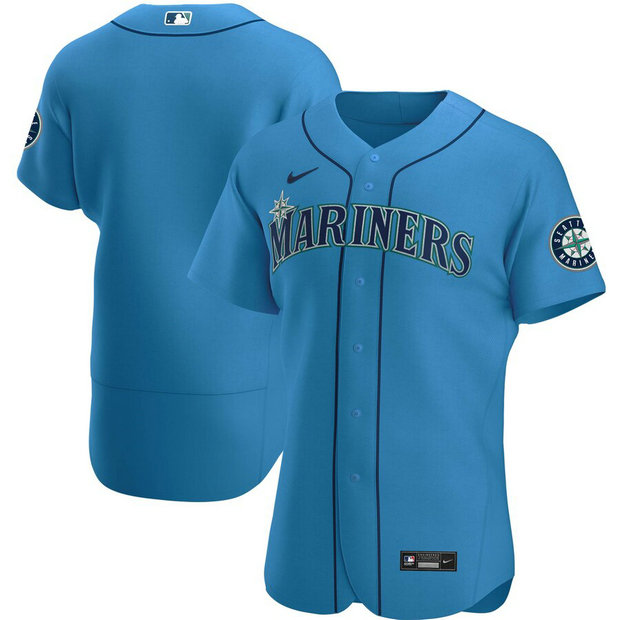 Seattle Mariners Men's Nike Royal Alternate 2020 Authentic Official Team MLB Jersey