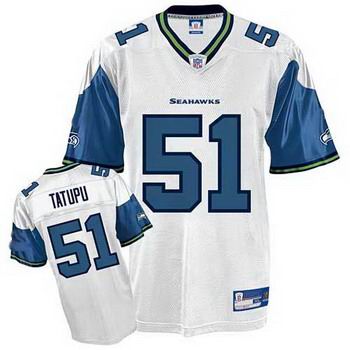 Seattle Seahawks #51 Lofa Tatupu White Jersey