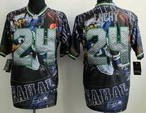 Seattle Seahawks 24 Marshawn Lynch Fanatical Version NFL Jerseys