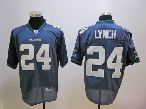 Seattle Seahawks 24 Marshawn Lynch blue Jersey